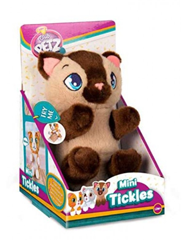 Peluche Club Petz Mini Tickles Solletico gatto di IMC Toys 
