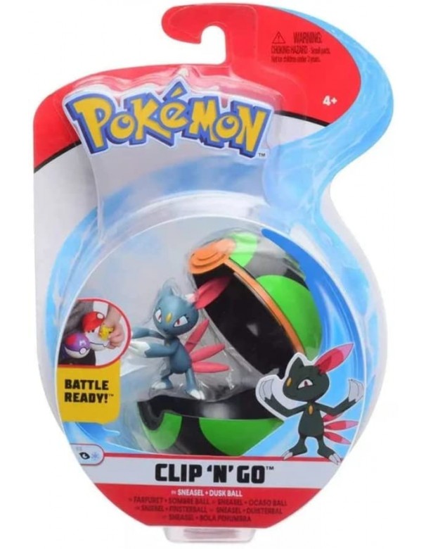 Pokemon Clip'n Go con Personaggio Sneasel & Poke Ball Giochi Preziosi PKE49000