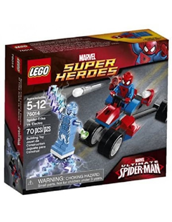 LEGO 76014 - Super Heroes Spiderman con moto  Vs. Electro 