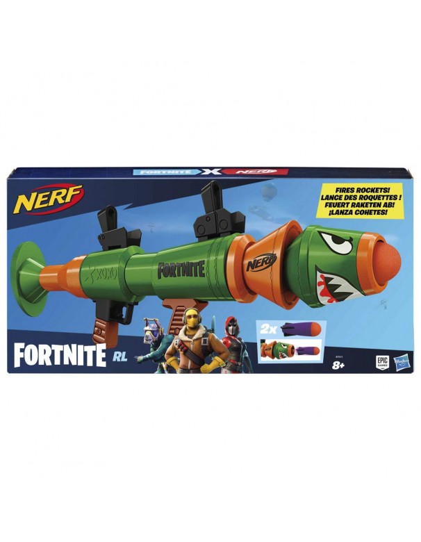 Nerf- Fortnite RL Blaster con Dardi, 2 razzi inclusi, Hasbro E7511