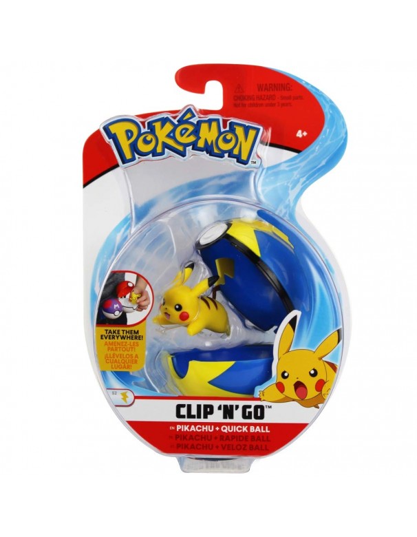 Pokemon Pikachu + Quick Ball Clip 'N Go di Giochi Preziosi  PKE10000