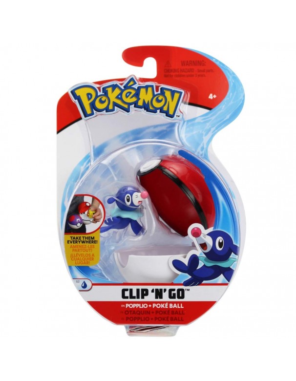 Pokemon Popplio + Poke Ball Clip 'N Go di Giochi Preziosi PKE10000 