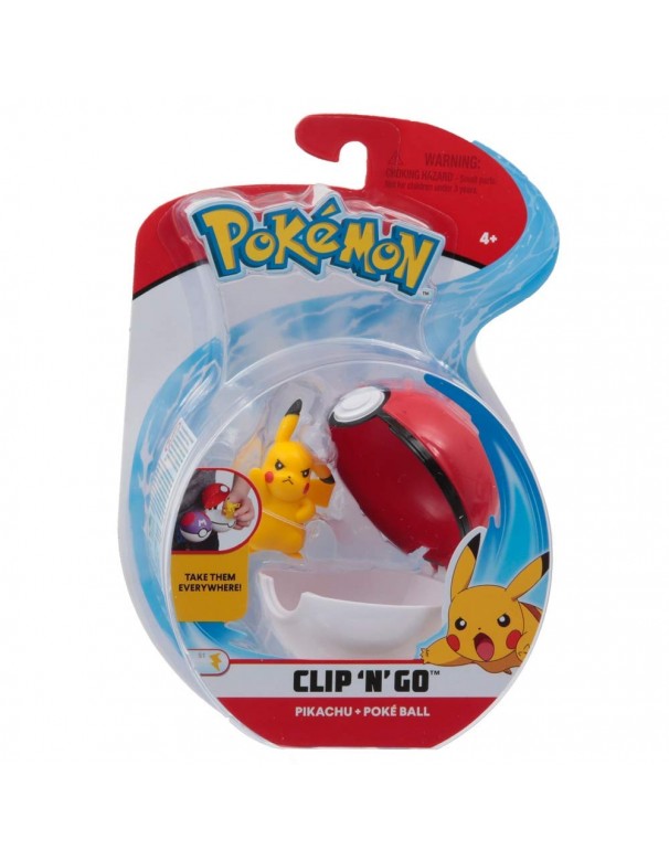 Pokemon Clip 'N Go con Personaggio Pikachu e Poké Ball di Giochi Preziosi PKE01000