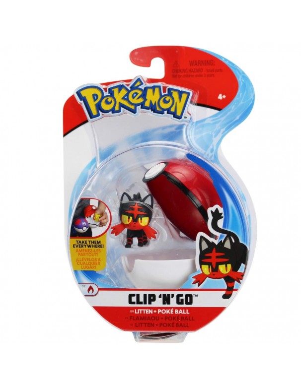 Pokemon Litten + Poke Ball Clip 'N Go di Giochi Preziosi  PKE10000