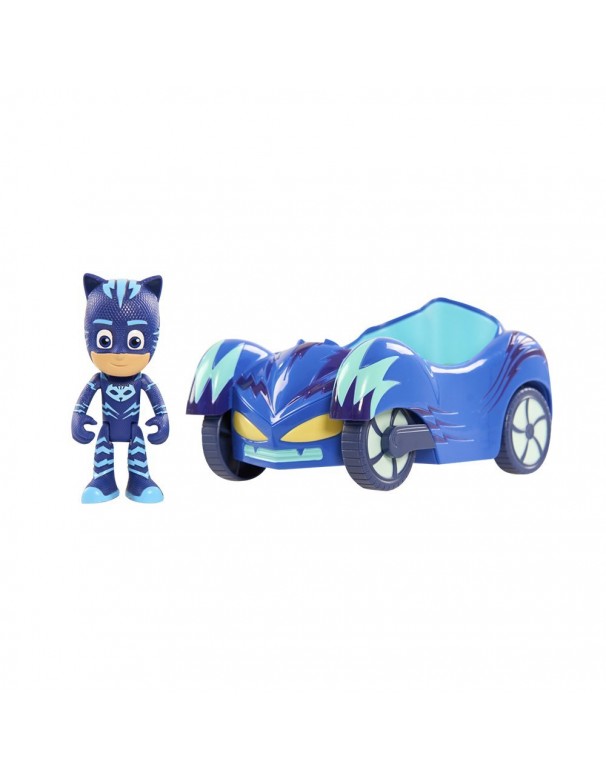 Super Pigiamini PJ Masks Veicolo Gattomobile con Personaggio Gattoboy