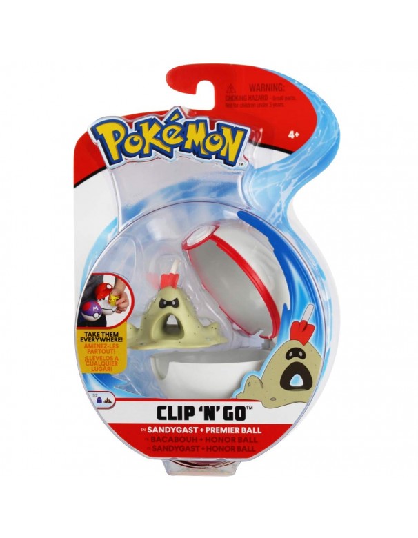 Pokemon Sandygast + Premier Ball Clip 'N Go di Giochi Preziosi  PKE10000 