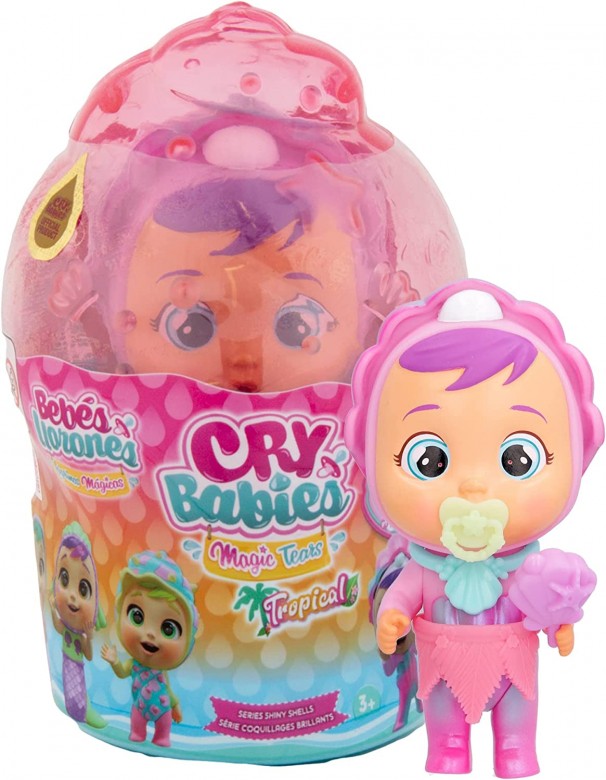 Cry Babies Magic Tears Tropical Shiny Shells Coraline, Piange Lacrime Schiumose, IMC Toys 910324