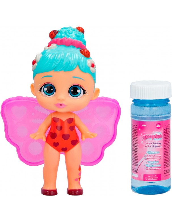 BLOOPIES Magic Bubbles Valeria, Bambola fatina che spruzza acqua e fa bolle magiche con le sue ali, IMC Toys 87842