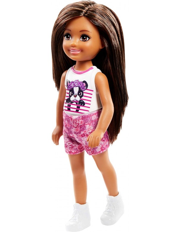 Barbie Club Chelsea Bambola con Top con Stampa di Cagnolino, Mattel FRL81-DWJ33