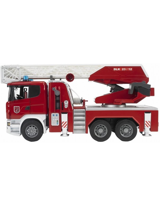 Bruder 03590 ,Camion Pompieri Scania R Serie S Autopompa Luci/Suoni, Porte Apribili scala 1/16