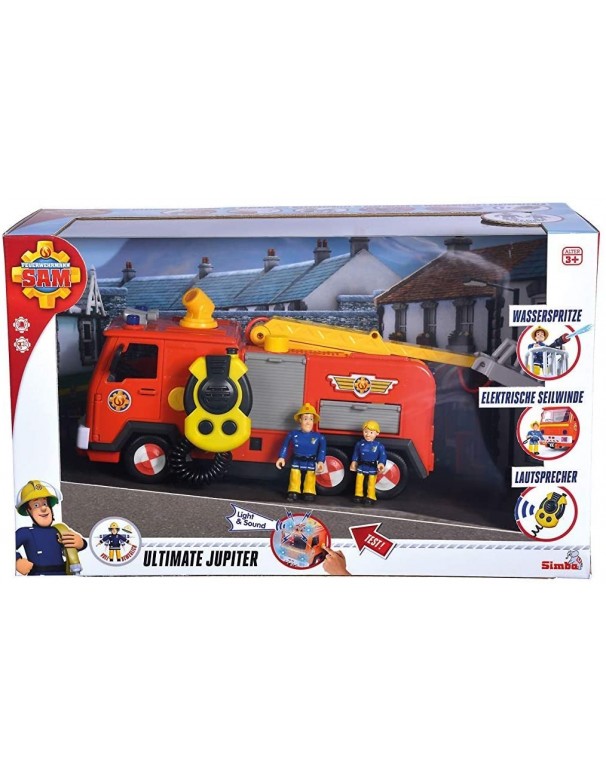 Sam il Pompiere Camion Deluxe Jupiter con 2 Personaggi Sam e Penny , Simba 109251085038