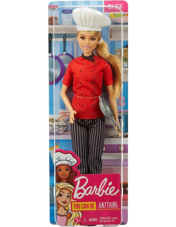 Barbie Carriere Chef con Padella, Mattel DVF50-FXN99 