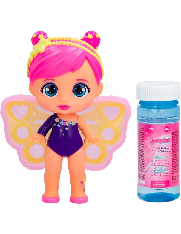 BLOOPIES Magic Bubbles Margot, Bambola fatina che spruzza acqua e fa bolle magiche con le sue ali, IMC Toys 87828