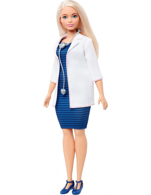 Barbie Carriere Bambola Dottoressa con Stetoscopio, Mattel FXP00-DVF50