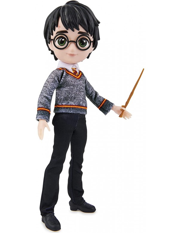 Harry Potter bambola articolata Harry Potter 20cm, con bacchetta e divisa di Hogwarts 