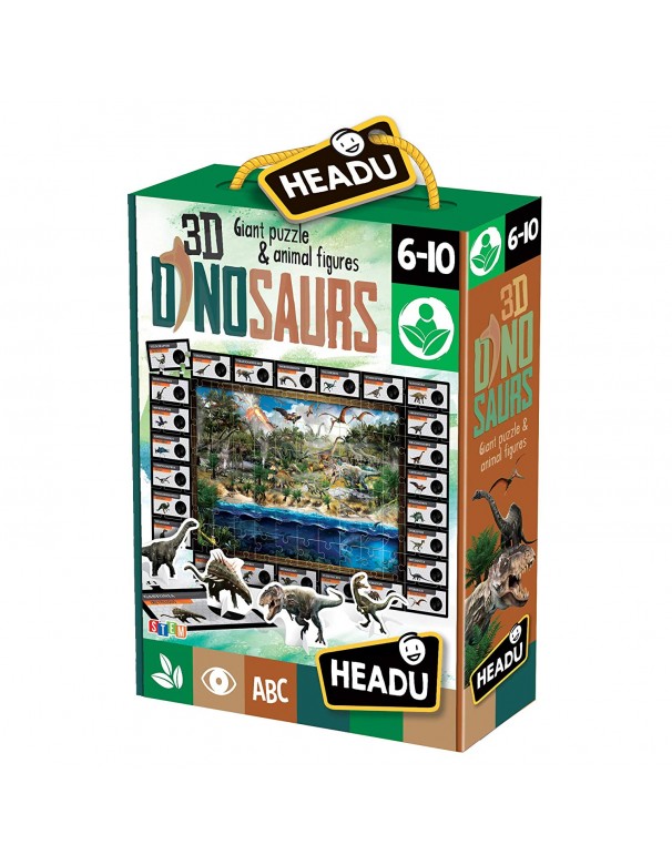  Headu 3D Dinosaurs! Giant puzzle & animal figures 