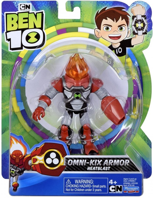 Ben 10 Action Figures Omni-Kix Armor Heatblast, Giochi Preziosi BEN70800