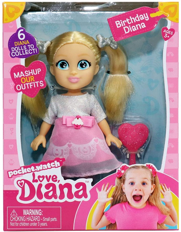 Love Diana - Bambola vestito compleanno  15 cm, Giochi Preziosi LVE06000 