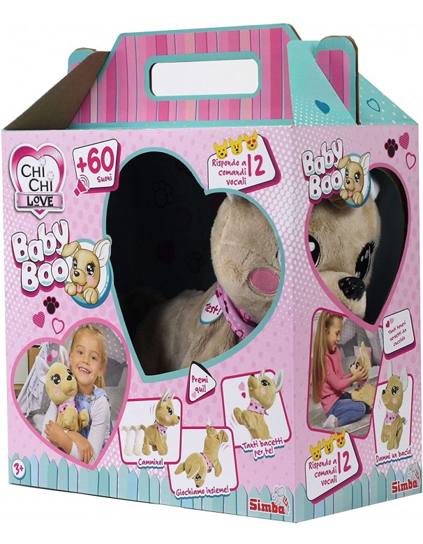 Chi Chi Love Baby Boo cagnolino interattivo, Simba 105893500009