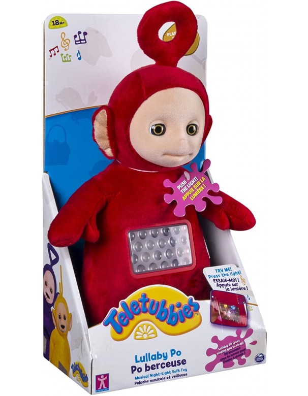 Teletubbies- Peluche Lullaby Po, 10 Pollici, Colore: Rosso
