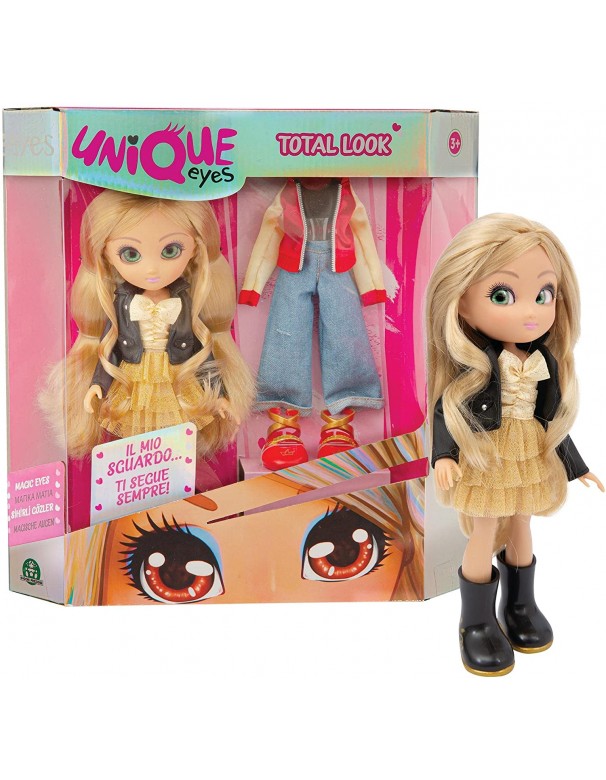 Unique Eyes -Bambola articolata alta 25cm, con occhi che seguono il tuo sguardo,Amy Fashion Doll con extra outfit, Giochi Preziosi MYM01000 