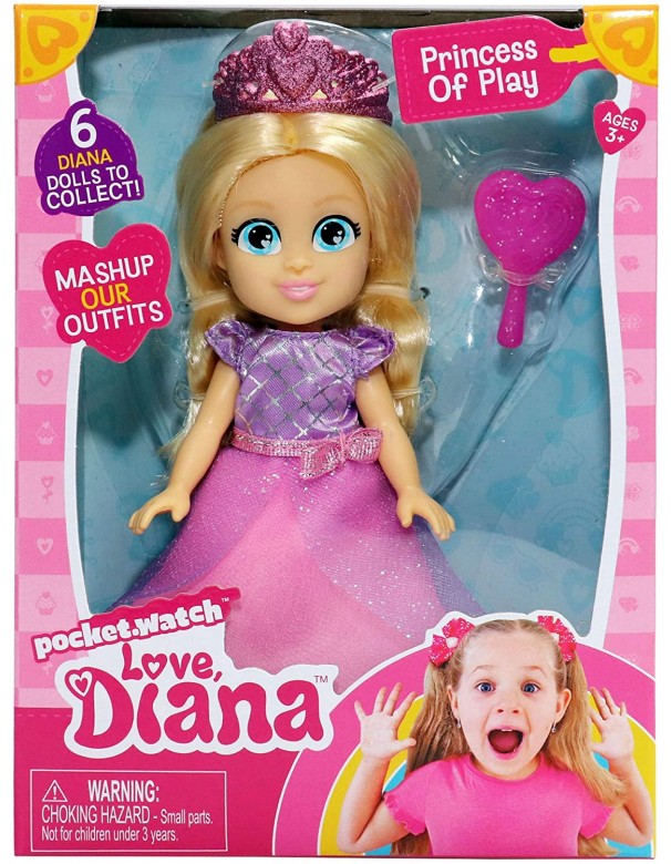 Love Diana - Bambola Principessa, 15 cm, Giochi Preziosi LVE06000 