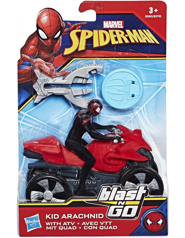 Marvel Spiderman - veicolo Blast & Go Kid Arachnid (Miles Morales), B9995-B9705 Hasbro