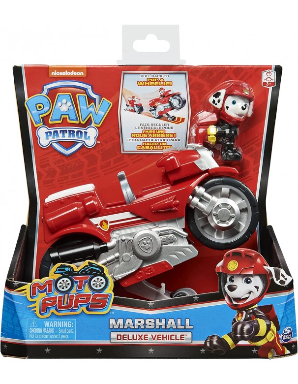 Paw Patrol, MARSHALL MOTO Rescue Racers con funzione, Spin Master 