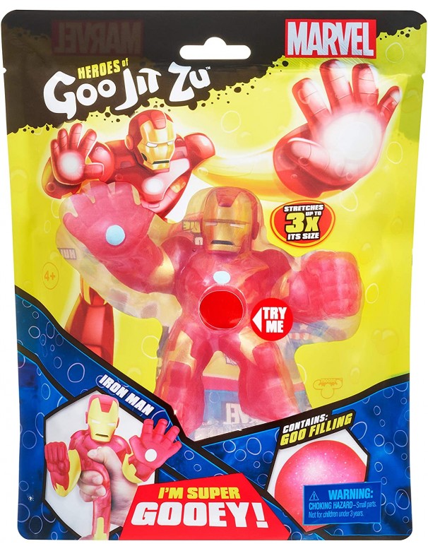 Heroes of Goo Jit Zu Marvel Iron Man 13 cm, Grandi Giochi GJT04000