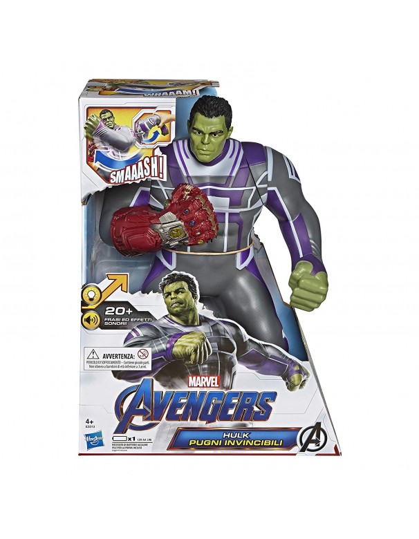 Avengers, Hulk pugni invincibili, figura 35 cm di Hasbro E3313 in italiano