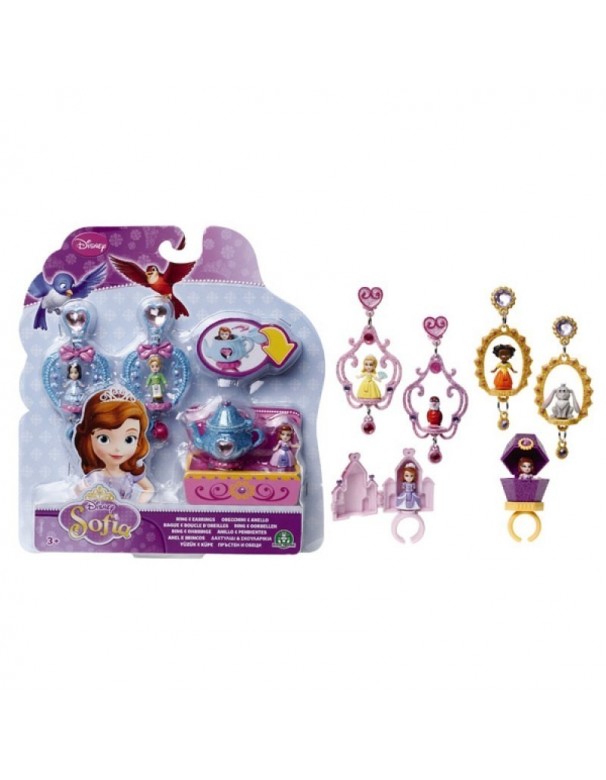 Princesa Sofia - Orecchini E Anello di Diamante + 3 Mini Bambole