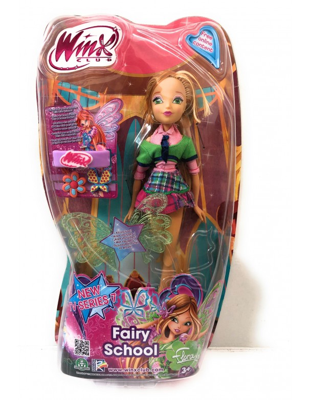 Winx Fairy School FLORA con bracciale per bambina CCP91400