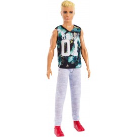 Ken Fashionistas con Maglietta Game, Barbie Mattel FXL63 