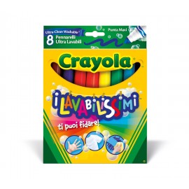Crayola pennarelli 58-8328 - I Lavabilissimi 8 Pennarelli, Punta Maxi 