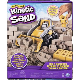 Kinetic Sand, Set Cantiere con Veicolo da Lavoro, Spin Master 6044178