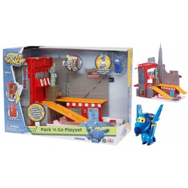 SUPER WINGS WORLD AIRPORT  - PLAYSET + JETT-JEROME-DIZZY-PAUL-DONNIE - 