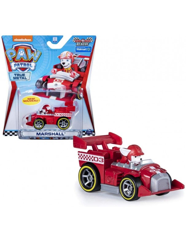  Spin Master Paw Patrol Rubble Marshall Race Die Cast in Metallo 