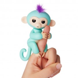 Fingerlings Monkey Scimmietta Bebè da dito Interattiva Zoe (Azzurro) di Giochi Preziosi