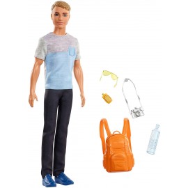 Barbie, Ken in Viaggio con accessori, Mattel FWV15 