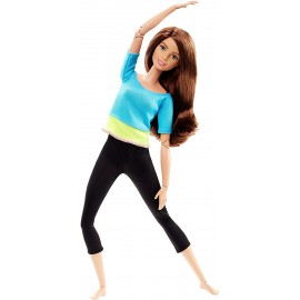 Barbie Snodata con Capelli Castani - 22 Punti Snodabili per Infiniti Movimenti di Mattel DJY08 