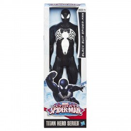 Marvel Ultimate Spider-Man Titan Hero Series Black Suit Spider-Man Figure 30 cm