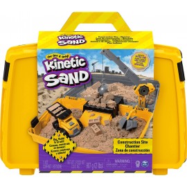 Kinetic Sand Valigetta Cantiere con Veicolo e 907 g di Sabbia,  Spin Master 6055877 