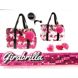 Girabrilla Zaino SPORT BAG COLORE FUCSIA - ROSA -  novità colori reversibili  - Girabrilla di Nice 02532