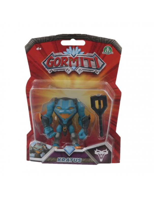 Gormiti Kratus Personaggio Articolato con Token,8 cm di Giochi Preziosi GRM13000
