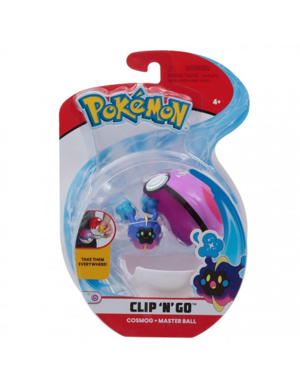 Pokemon Clip 'N Go con Personaggio Cosmog e Master Ball di Giochi Preziosi PKE01000