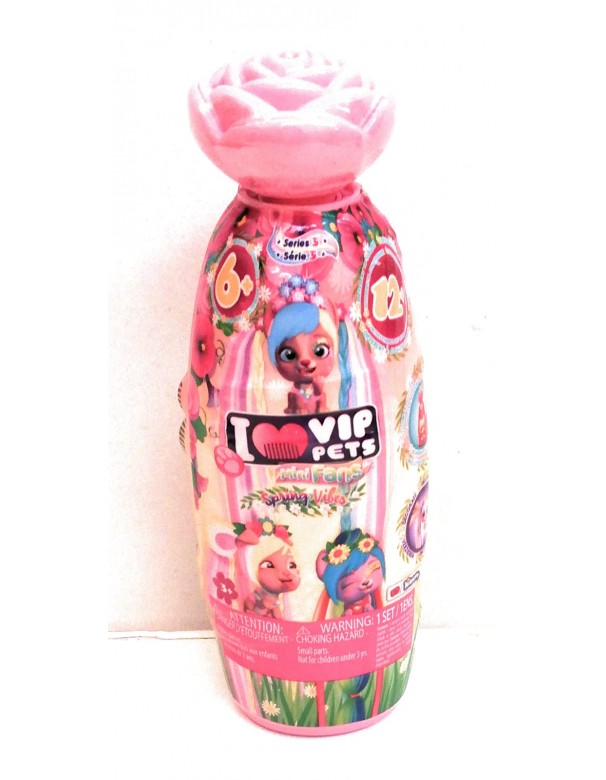 I Love VIP Pets - Mini Fans Spring Vibes con tappo rosa chiaro, modello casuale 712843