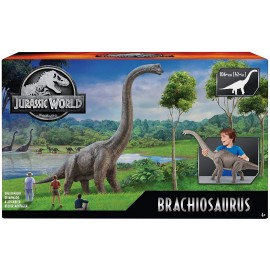 Jurassic World mattel -  Brachiosauro Dinosauro Alto Oltre 70 cm Giocattolo per Bambini 4+ Anni, GNC31