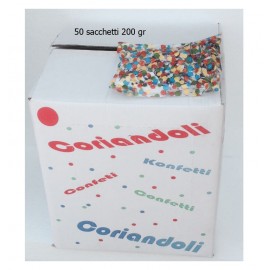 Coriandoli in sacchetto da 200 gr offerta scatola 50 pz come foto. konfetti - confetti - kontettis - confeti . 50 pz - 200 gr - coriandoli totale circa 10 kg