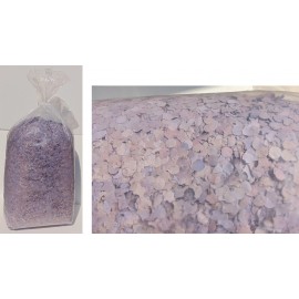 CONFETI en sacos de 10 kg de azul de PERVINCA (LUZ AZUL CON LAS SOMBRAS 'a púrpura)