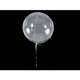 Palloncino 20" circa  Balloon con 3mt di Micro Led Rosso